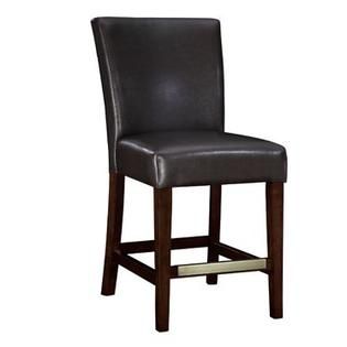 Powell Brown Bonded Leather Counter Stool, 24in seat height   Home