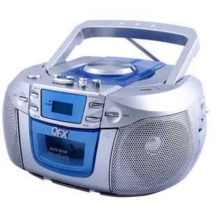 Quantum FX QFX Portable Radio with CD Player Cassette and USB Top