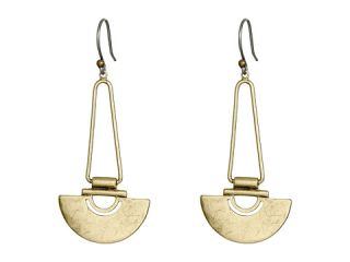 Lucky Brand Gold Semi Circle Dangle Earrings
