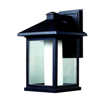 Woodbridge Lighting Basic One Light Black Outdoor Wall Light with