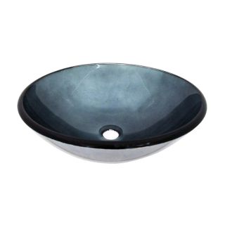 Legion Furniture Blue Glass Vessel Round Bathroom Sink