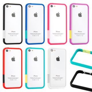 Gearonic Hard PC Frame Bumper Case Cover with Rubberized for iPhone 5C