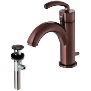 Single Lever Bathroom Faucet in Oil Rubbed Bronze Finish with Drain