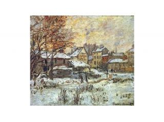 Snow Effect, Sunset Poster Print by Claude Monet (19 x 13)