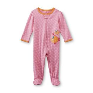 Little Wonders Newborn & Infant Girls Footed Sleeper Pajamas