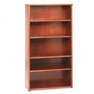 Basyx Five Shelf Bookcase, Rich Wood Veneer   Home   Furniture   Home