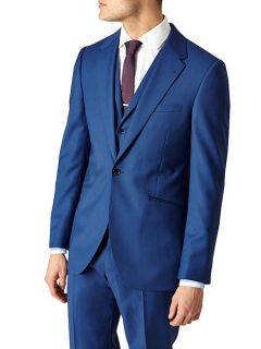 Austin Reed Plain Extra Slim Suit Jacket Blue