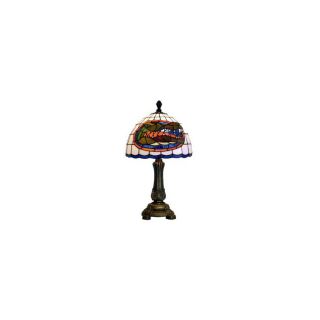 Traditions Artglass 16 in Antique Bronze Sports Table Lamp