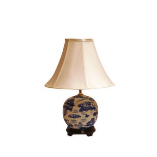 Cantonese Pagoda 21 H Table Lamp with Bell Shade by Lamp Factory