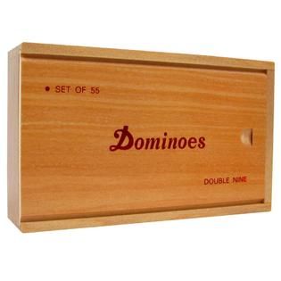 Trademark Games Premium Set of 55 Double Nine Dominoes w/ Wood Case