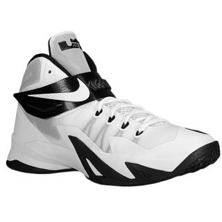 Nike Zoom Soldier 8   Mens   Basketball   Shoes   LeBron James   Black/White/Metallic Silver