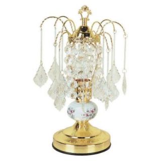 ORE International 15 in. Ceramic Gold Touch Accent Lamp 3053