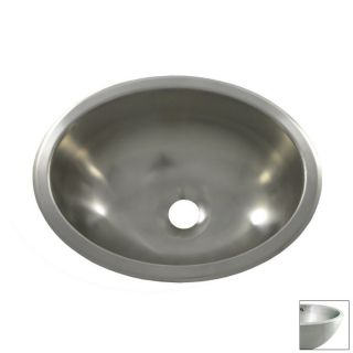 Opella Brushed Stainless Steel Stainless Steel Oval Bathroom Sink