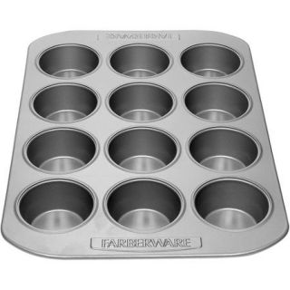 Farberware 12 Cavity Muffin Pan, Gray