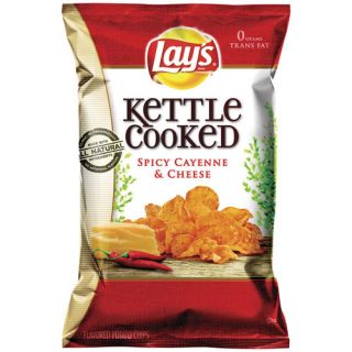 Lay's Kettle Cooked Spicy Cayenne & Cheese Potato Chips, 8.5 oz
