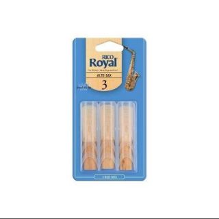 Rico Royal Alto Sax Reeds, Strength 3.0, 3 pack Multi Colored