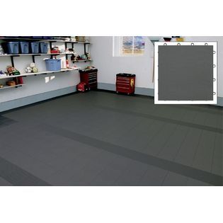 Motor Mat Sport Tread 12 x 12 Garage Floor Tile   Gray, Pack of 40