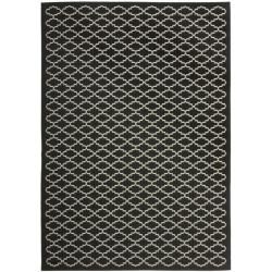 Safavieh Geometric Print Poolside Black/Beige Indoor Outdoor Rug (67