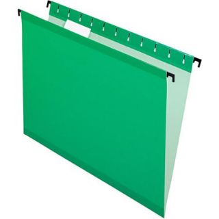 Pendaflex SureHook Hanging File Folders, Letter, Bright Green, Box of 20