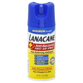 Lanacane First Aid Spray, Anti Bacterial, Maximum Strength, 3.5 oz (99