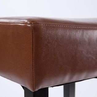 Classic Backless Leather Bar Stool (Set of 2)