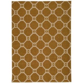 Nourison Color Motion Gold 5 ft. x 7 ft. Area Rug 208811