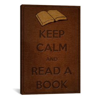 Keep Calm and Read a Book Textual Art on Canvas by iCanvas