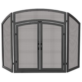 Uniflame Corporation 3 Panel Wrought Iron Arch Top Fireplace Screen S