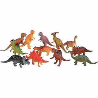 Rhode Island Novelty Assorted Jumbo Dinosaurs, 12 Pack