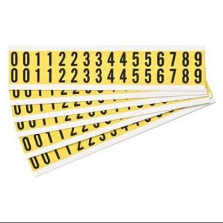 BRADY 3420 # KIT Numbers Label Kit, 0 Thru 9, 25 Cards