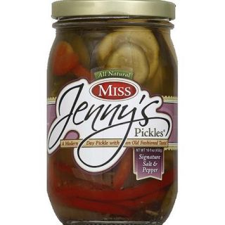 Miss Jenny's Signature Salt & Pepper Pickles, 16 fl oz, (Pack of 6)