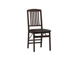 Set of 2 Triena Mission Back Folding Chairs   Entryway & Halls