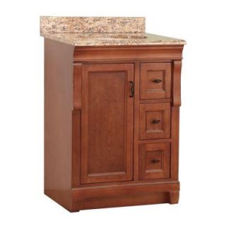 Foremost Naples 25 in. W x 22 in. D Vanity in Warm Cinnamon with Vanity Top and Stone Effects in Santa Cecilia NACASESC2522D
