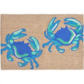 Liora Manne 30" x 48" Frontporch Crabs Doormat   Blue   7803777