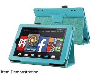 Insten Baby Blue Folio Stand Leather Case Cover for  Kindle Fire HD 7" (2014 Version) 1990734   Laptop Cases & Bags