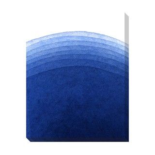 Gradient Blue Watercolor Oversized Gallery Wrapped Canvas
