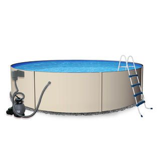 Blue Wave Rugged Steel 12 ft Round 48 Deep Swimming Pool Package