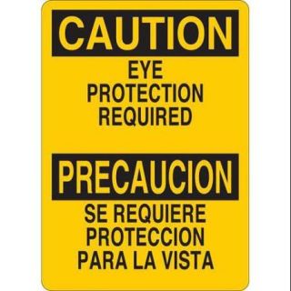 CONDOR Y4033849 Caution Sign, Aluminum, Bilingual, 14 in. H