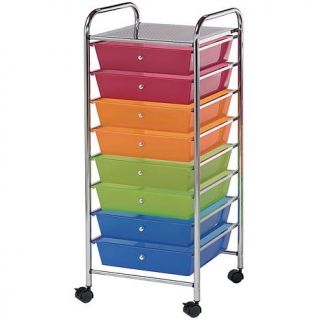 Storage Cart W/8 Drawers   16.5X39.5X14.5 Multicolor   7497698