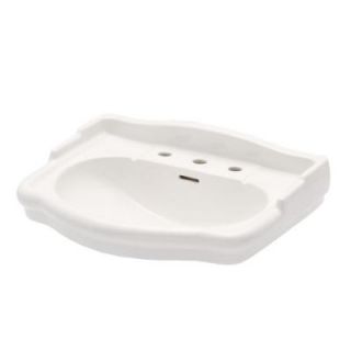 Elizabethan Classics English Turn 27 in. Pedestal Sink Basin Only in White ECET8SWH