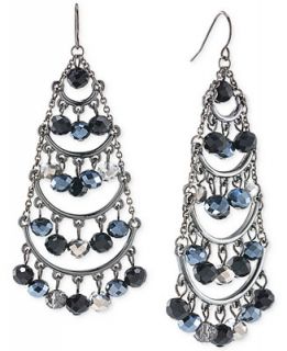 Carolee Hematite Tone Beaded Chandelier Earrings   Jewelry & Watches