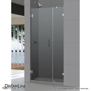 Dreamline UnidoorLux 38 Frameless Hinged Shower Door Clear 3/8 Glass