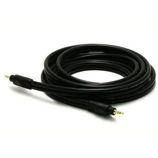 10ft Premium 3.5mm Stereo Male to 3.5mm Stereo Male 22AWG Cable (Gold Plated)   Black