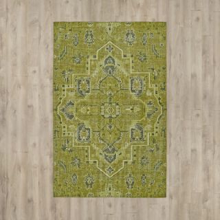 Aanya Hand Knotted Avocado Area Rug by World Menagerie