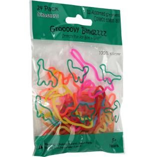 Trademark Games  Groooovy Bandzzzz Shaped Rubber Bands  Dinosaurs   24