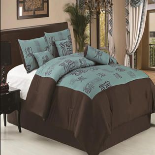 Chic Home Lee 7 Piece Comforter Set, Blue   Home   Bed & Bath