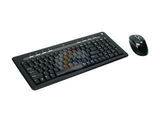 V7 CK2B0 6N6 Black 2.4 GHz Wireless Keyboard and Mouse Combo