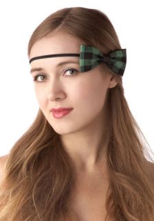 Green Bow rets Headband  Mod Retro Vintage Hair Accessories
