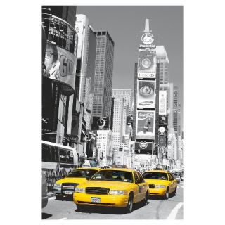 Art Wallpaper Mural   New York City Taxis in Times Square