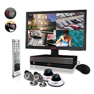 Revo Security Surveillance System with 4 Channel 1TB DVR4, 18.5